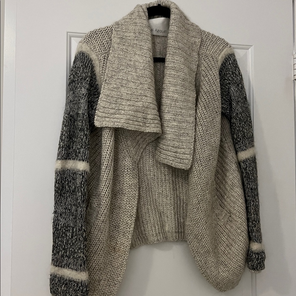 Yigal Azrouel Textured Knit Sweater in Cream